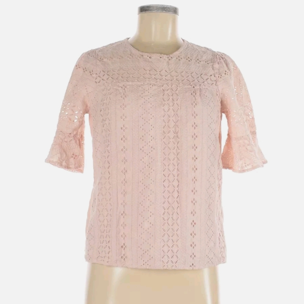 Ro & De Women Pink Short Sleeve Blouse